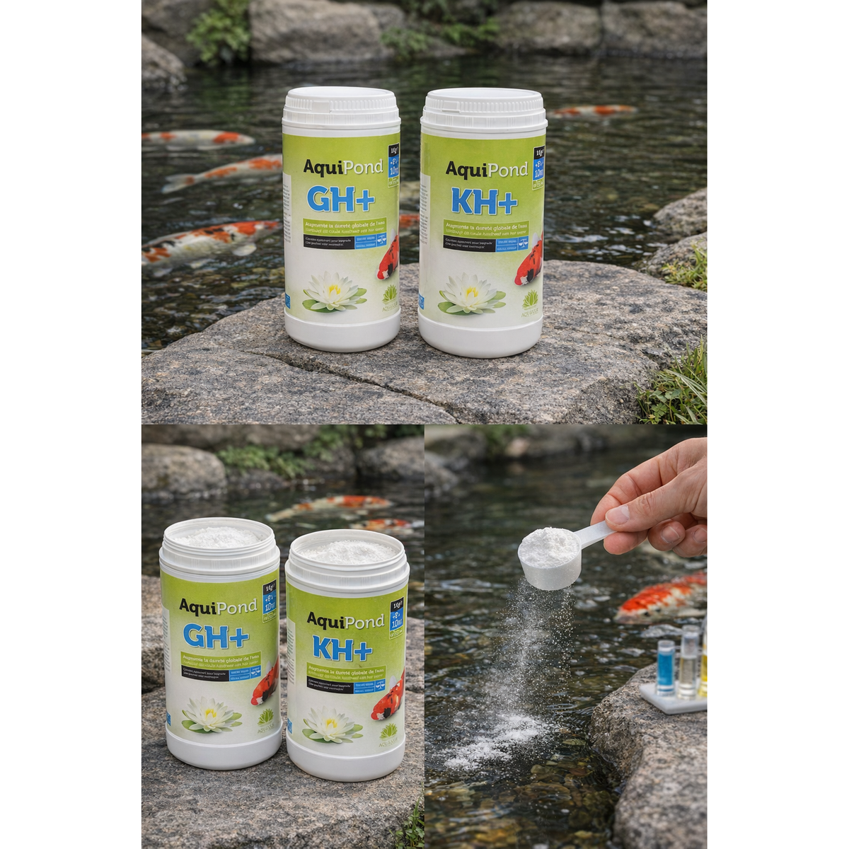 Aquipond KH+ 1 kg – Mineralien zur Erhöhung der Karbonathärte (KH) im Teich