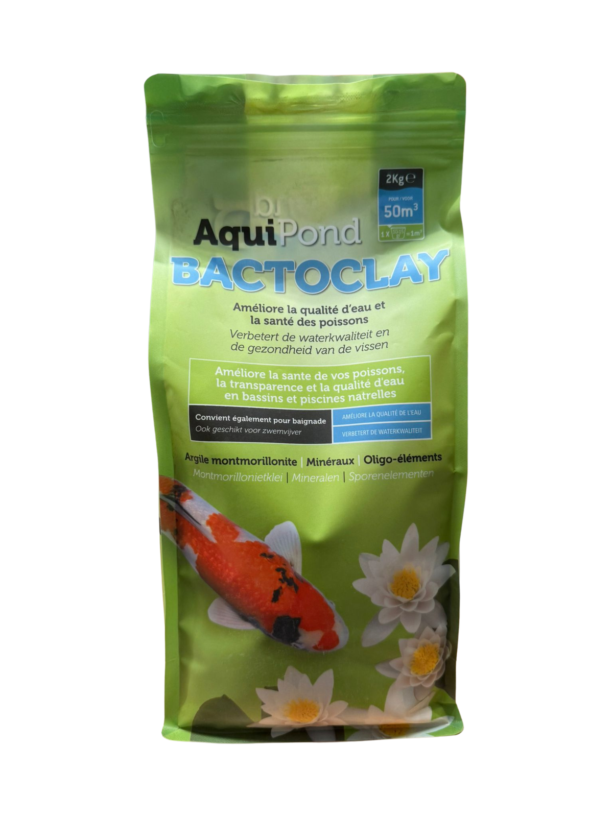 Aquipond BactoClay 2 kg – Argile montmorillonite pour bassin à koïs
