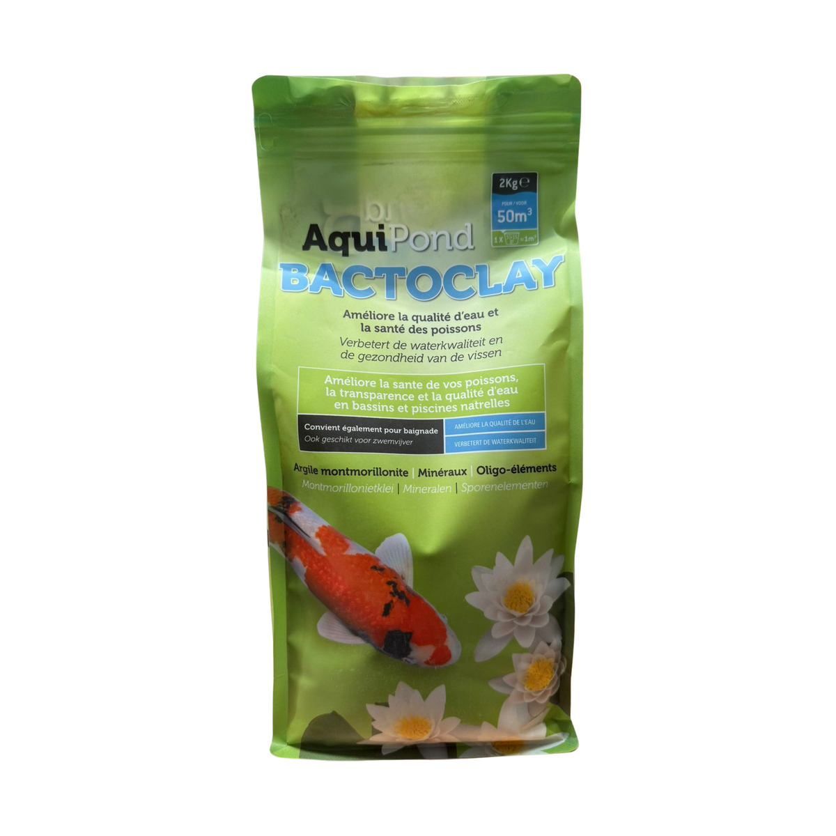 Aquipond BactoClay 2 kg – Argile montmorillonite pour bassin à koïs