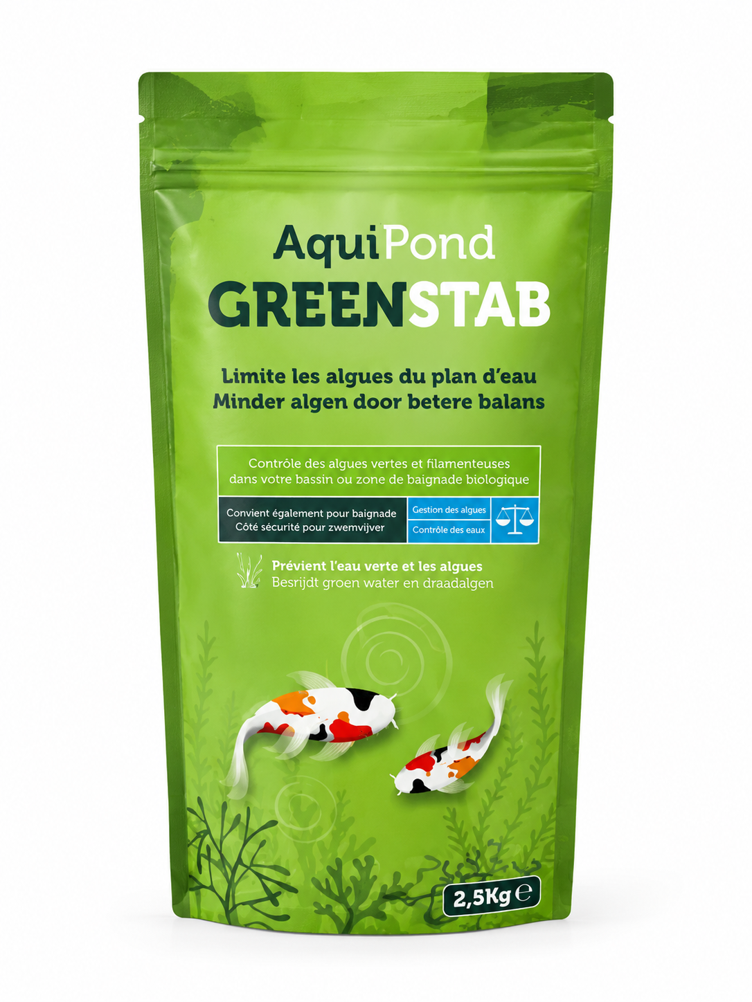 Aquipond Greenstab 2,5KG - Tratamento contra algas filamentosas