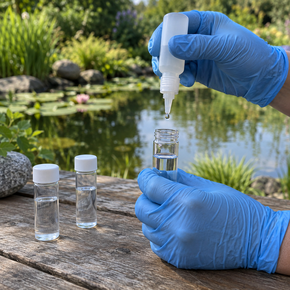 Mise en situation générée : contrôle d’un échantillon d’eau avant de choisir un traitement.