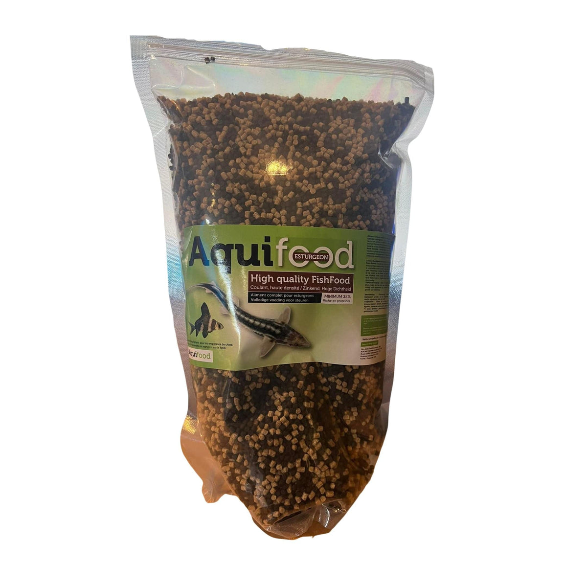 Aquifood Esturgeon 3 mm, sachet de 1 550 g photographié de face