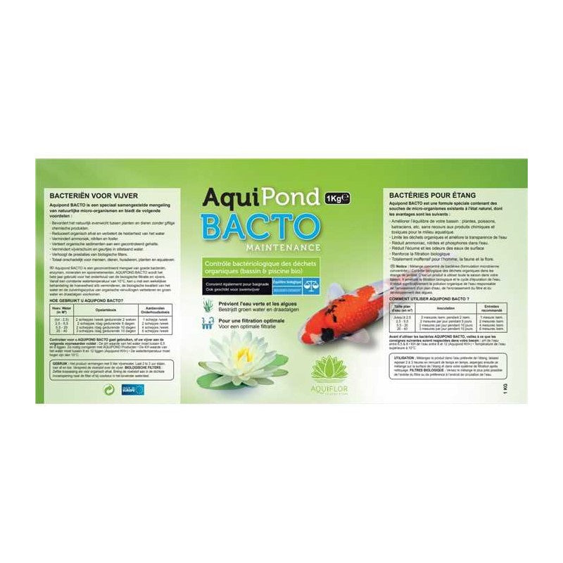 Aquipond - Bacto Maintenance 1KG - Bactérias de manutenção