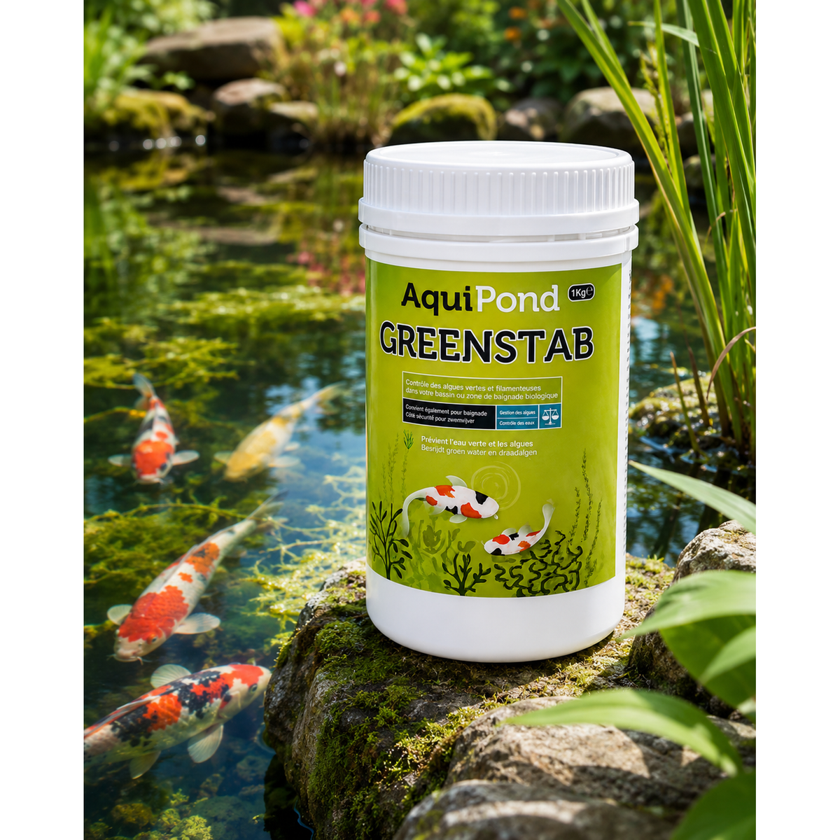 Aquipond Greenstab 1 kg – Natürliche Mineralien für Teich, Gewässer & Naturpool