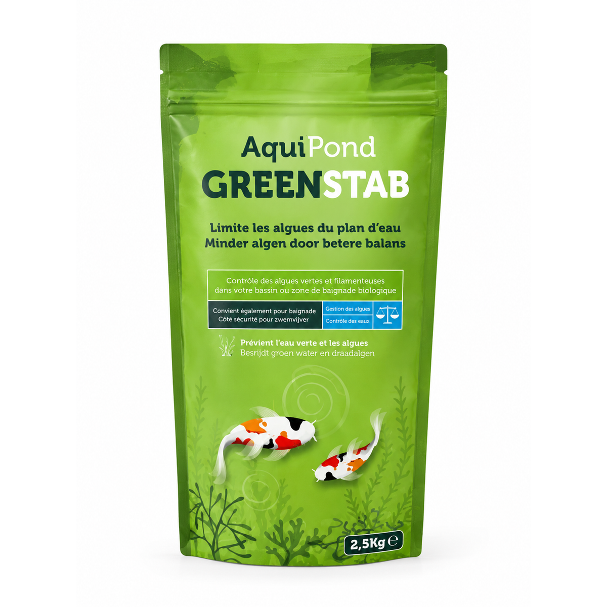 Aquipond Greenstab 2,5 kg – Natürliche Mineralien für Teich, Gewässer & Naturpool