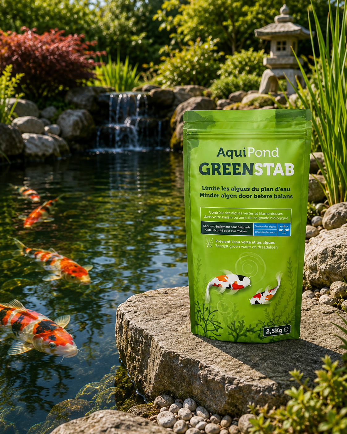 Aquipond Greenstab 2,5KG - Tratamento contra algas filamentosas