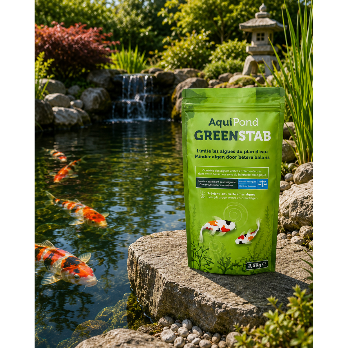 Aquipond Greenstab 2,5 kg – Natürliche Mineralien für Teich, Gewässer & Naturpool