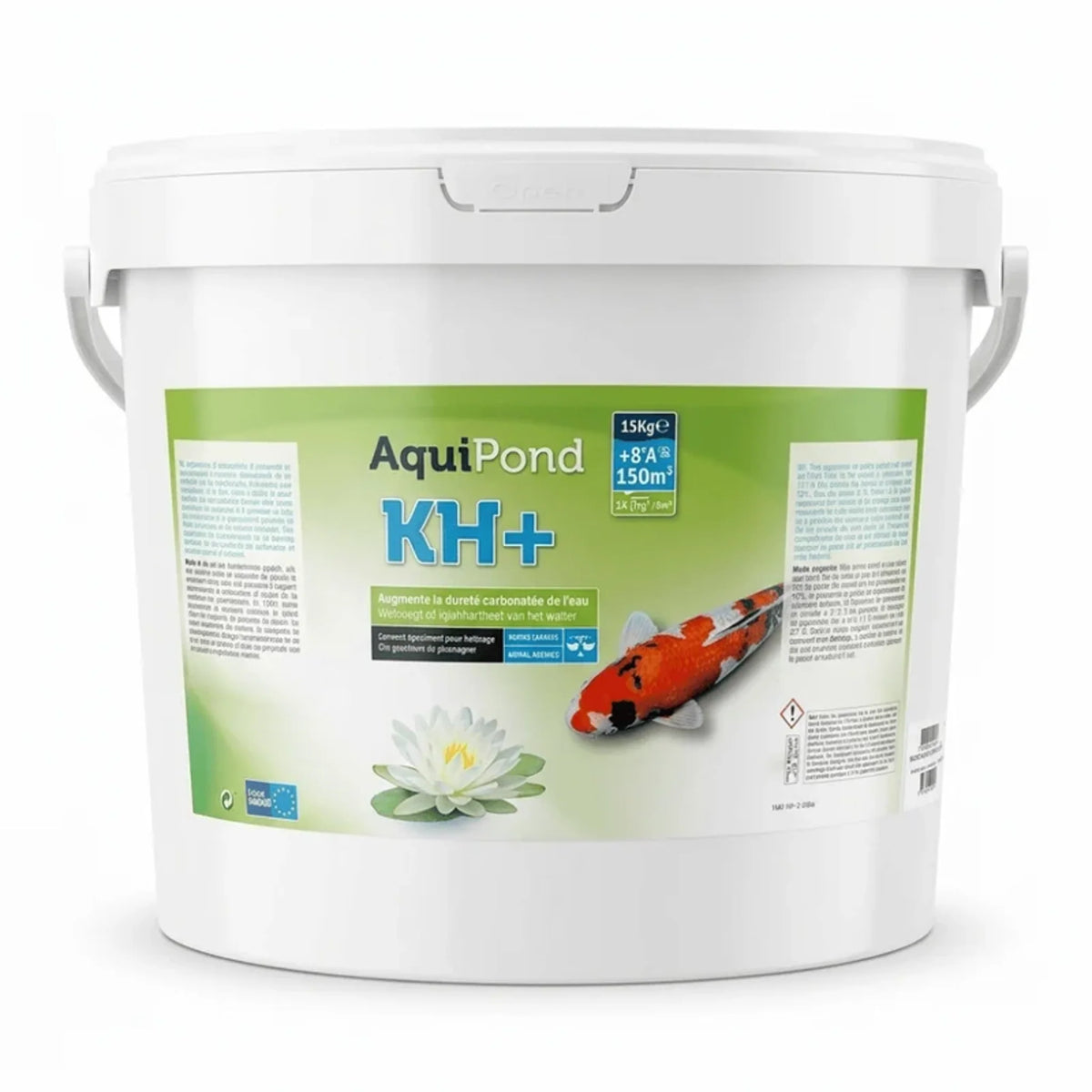 Aquipond KH+ 15 kg – Minerales para aumentar la dureza de carbonatos (KH) del estanque