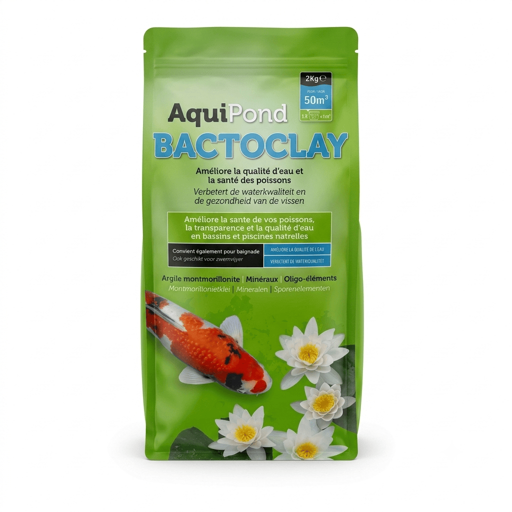 Sachet Aquipond BactoClay 2 kg, vue de face de l’étiquette