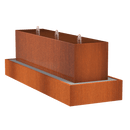 Foudebassin.com Tables d'eau Table d'eau en bloc en acier corten 300 x 70 x 70CM - Avec LED CWB4