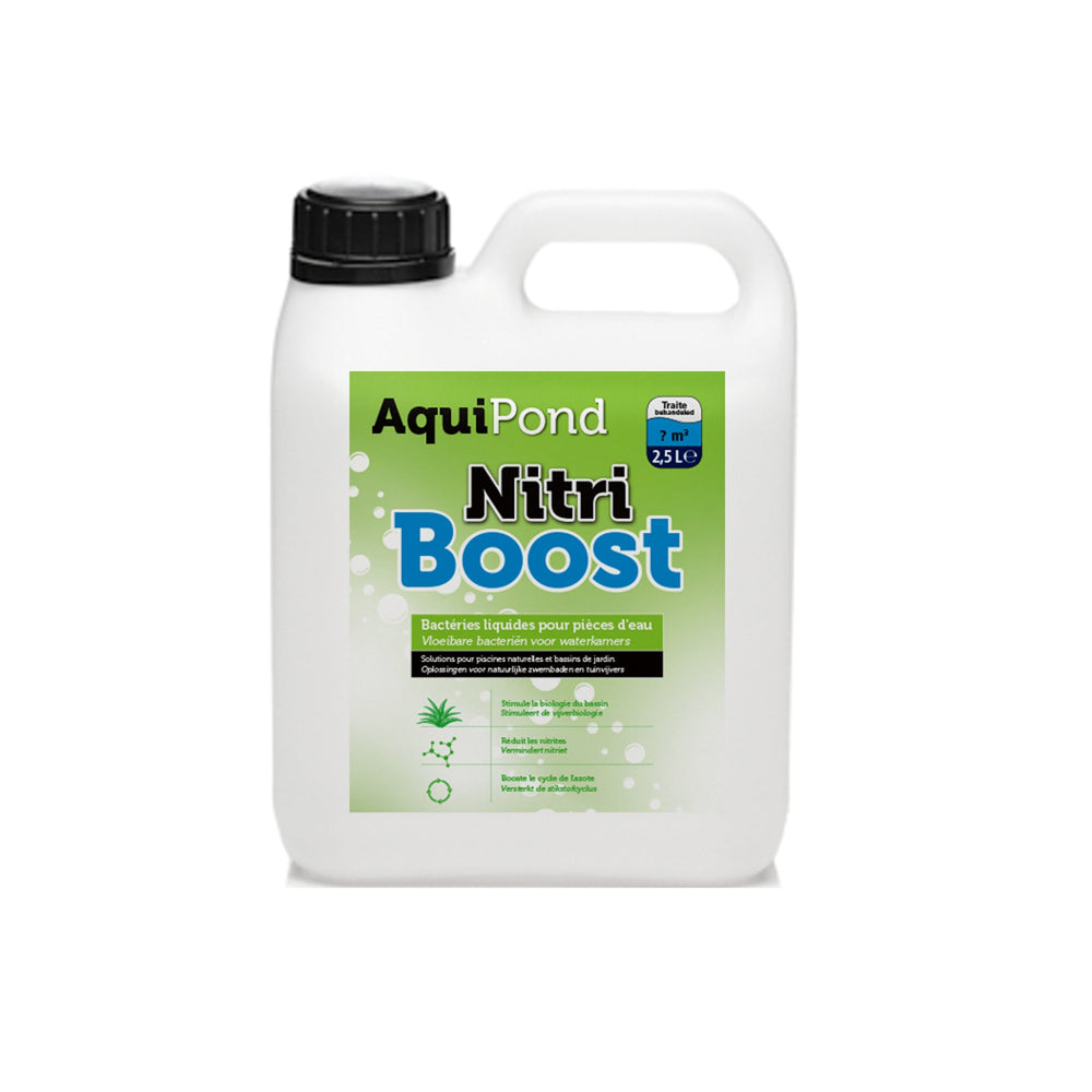 Aquipond NitriBoost - Bactérias Líquidas Nitrificantes para 25M³ - 2,5L