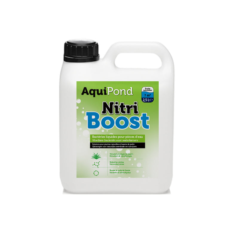 Aquipond NitriBoost - Bactéries Liquides Nitrifiantes pour 25M³ - 2,5L