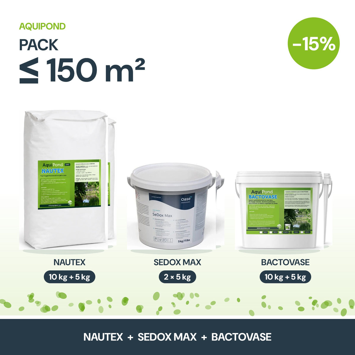 Pack lentilles d'eau Aquipond – Jusqu'à 150 m²