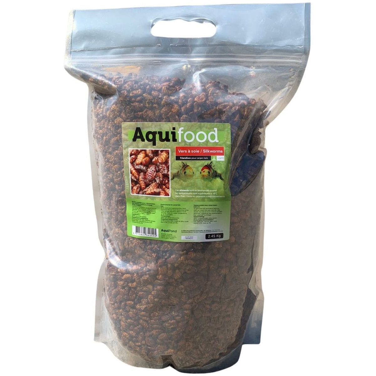 Aquifood Bicho-da-seda 2,45 kg – Guloseima para carpas koi