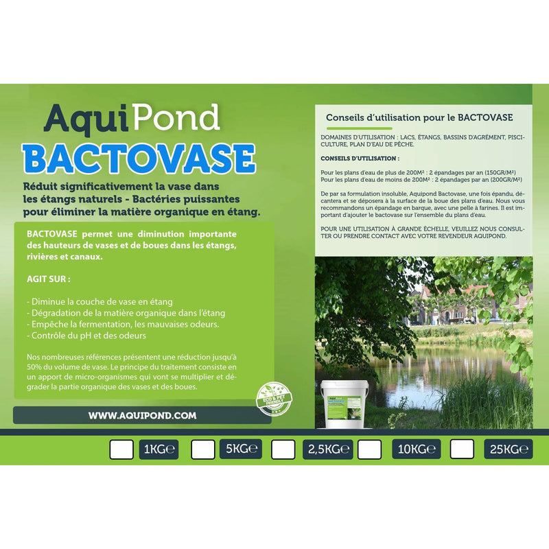 Aquipond Aquipond Bactovase - 2.5Kg - Permet de réduire la vase en étang naturel BactoVase2.5